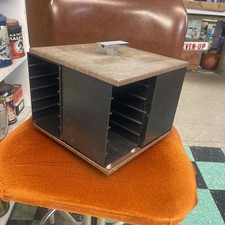 Vintage Esmond 1970 MCM 8 Track Tape Carousel Holder Spins Holds 24 Tapes