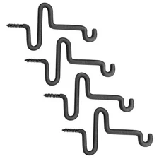 RunNico Bow Gear Holder, Screw-in Hunting Tree Stand Hook with 4 pcs Bending