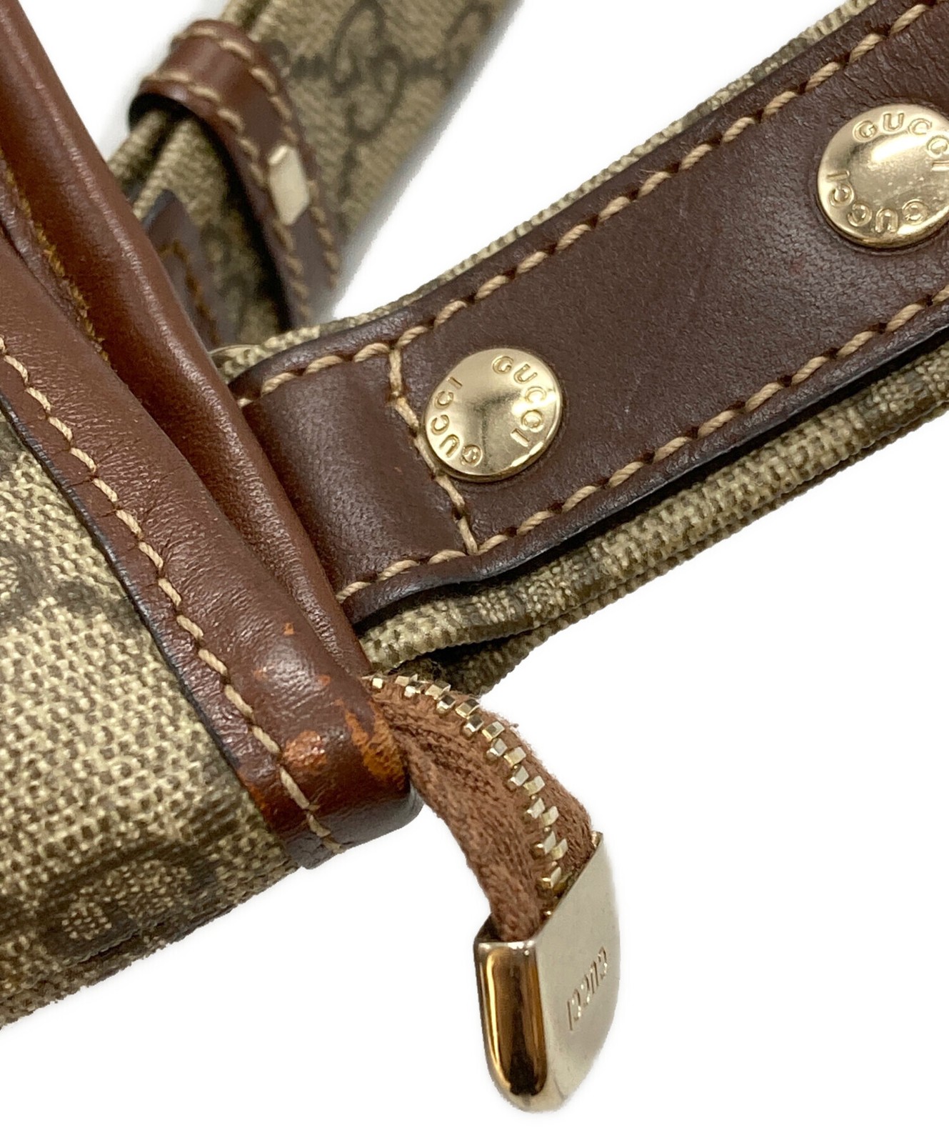 GUCCI GG Supreme Shoulder Bag Beige Canvas Leather Italy Model 246413 SN2596 thumbnail 18