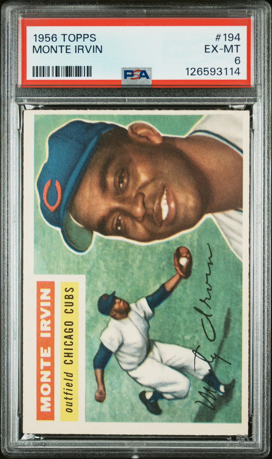 1956 Topps #194 Monte Irvin PSA 6 Excellent-Mint!!
