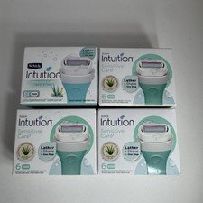 4x Schick Intuition Sensitive Care Organic Aloe Razor Refills 6 ct 24 Total