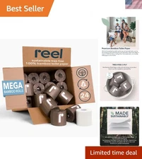 Toilet Paper - 24 Rolls of Toilet Paper - 3-Ply Made From Tree-Free - Zero Pl...