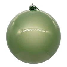 Vickerman 6" Plastic Ball Ornament in Wrought Iron Gray Pearl (Set of 4)