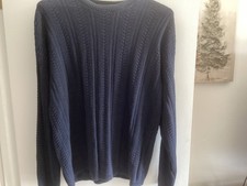 Vintage Bill Blass Sweater Dark Blue Large