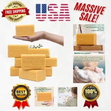 Gentle Cleansing Natural Soap - 8 Bars with Manuka Honey and Jojoba Oil