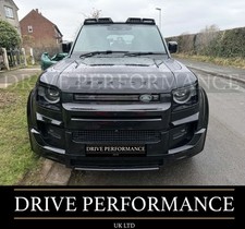 Land Rover Defender 90 110 L663 Gloss Black Front Fog Bumper Spoiler Splitters