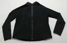 Johnnie-O Women's Hanah Performance Mixed Media Full-Zip Jacket NC3 Black Large