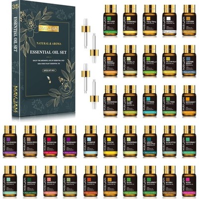 Ätherische Öle Set 35x5ml für Diffuser Aromatherapie Duftöl Geschenk