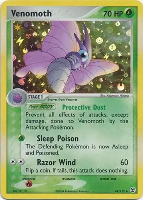 Venomoth - 49/112 - Pokemon Ex FireRed LeafGreen Reverse Holo NM