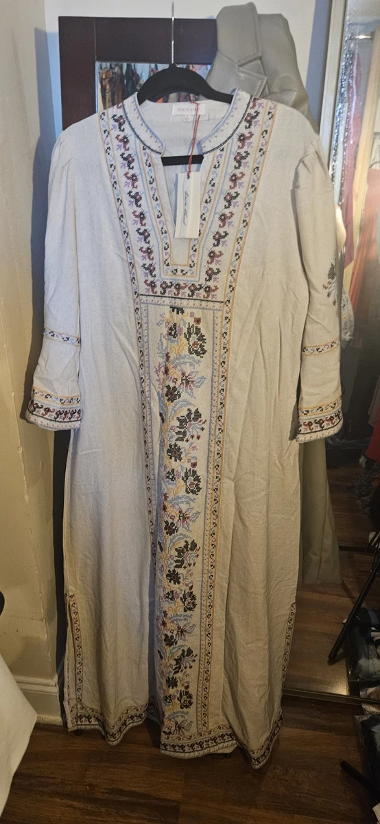 Embroidered Linen Dresses for Women for sale | eBay
