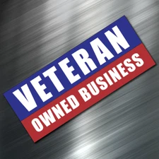 (1) VETERAN OWNED Sign Sticker Business Decal Store Office Shop Window Door NEW