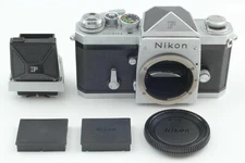 [EXC+5 w/ DW-1] Nikon F Eye Level Silver 35mm SLR Film Camera Japan #707