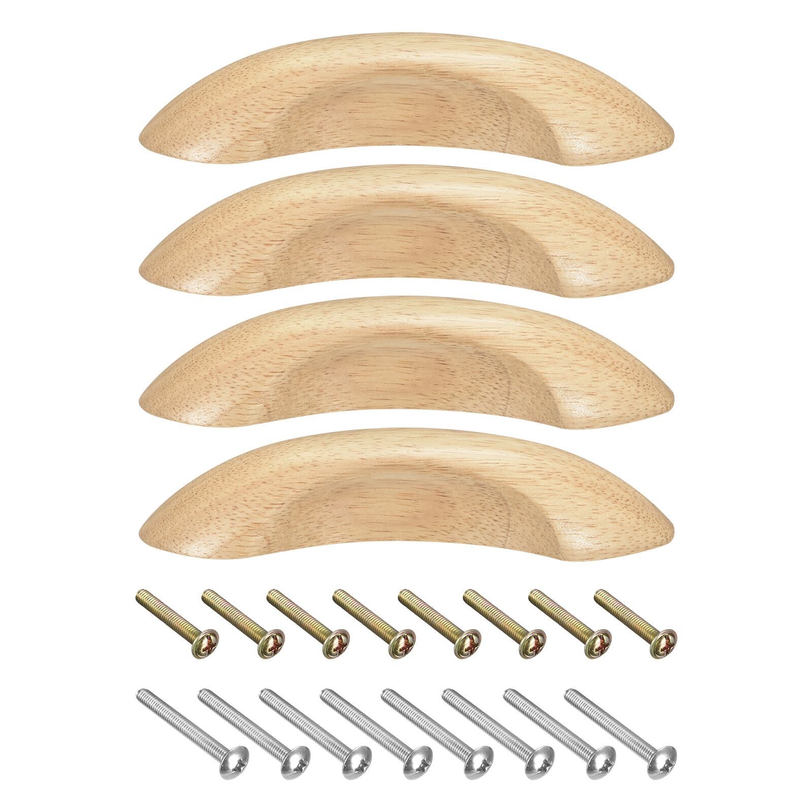 4Pcs Wood Drawer Pulls, 2.52