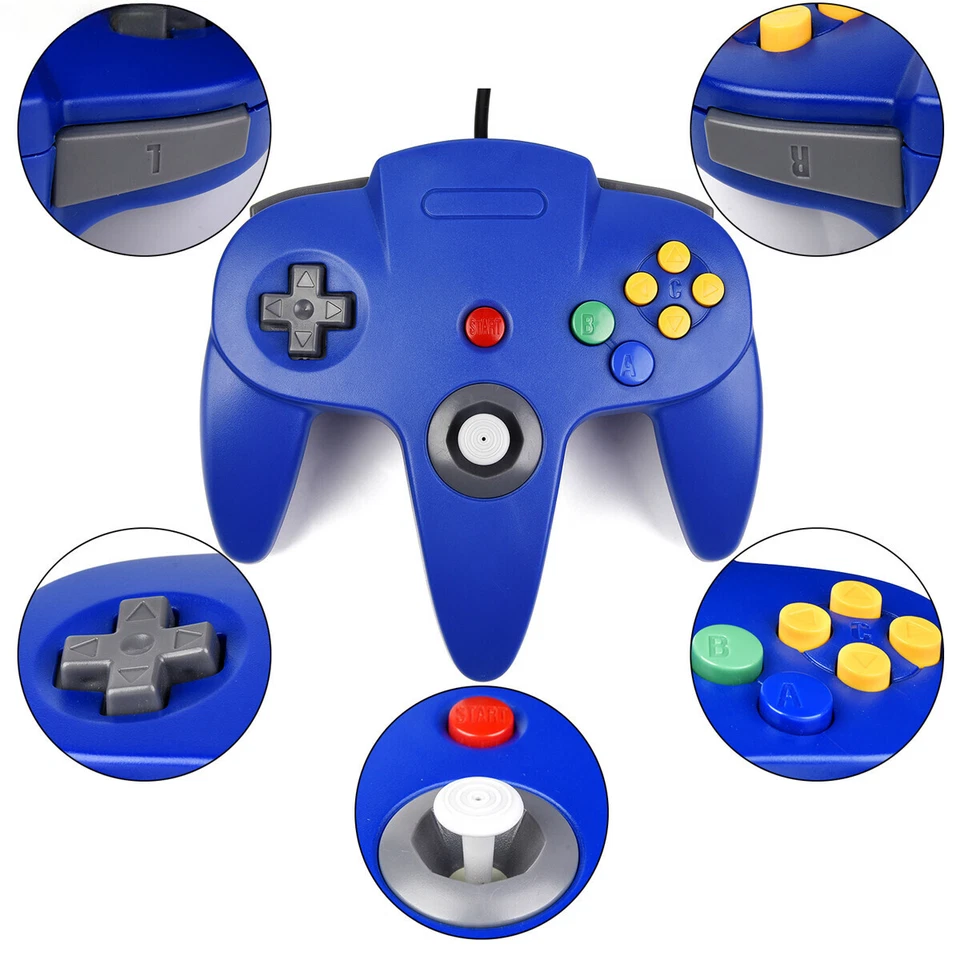 N64 Controller, Upgraded Joystick Classic Wired Controller Compatible with N64 - Image 3 of 4