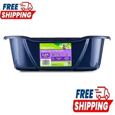 Vibrant Life Large Open Cat Litter Box Free Shipping