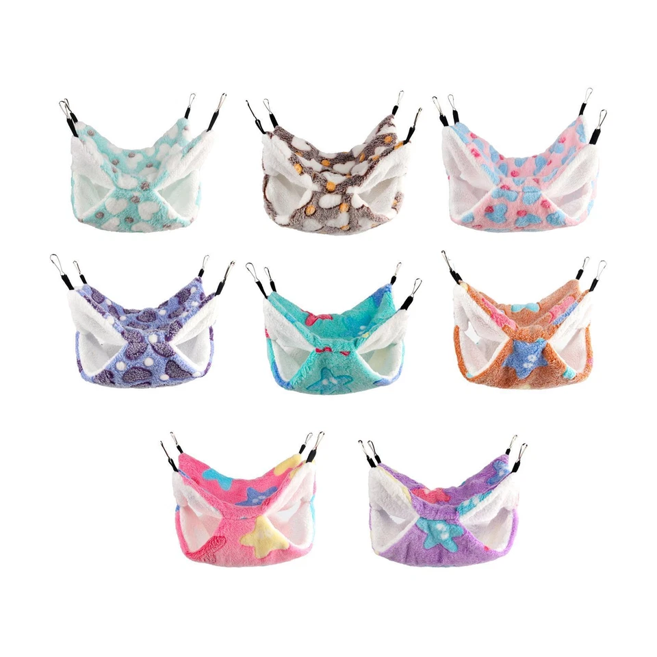 Hamster Hängematte Bett doppellagig Versteck Haus für kleine Haustiere Mäuse Ratte Chinchilla