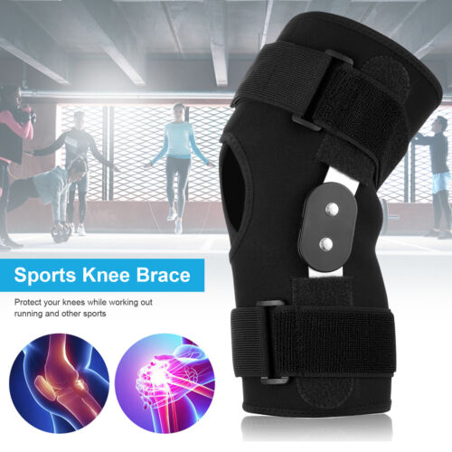 Joint Support Open Patella Knee Brace Hinged Compression Sleeve Stabilizer Wrap - Picture 1 of 15