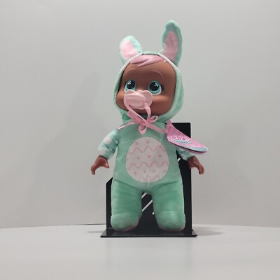 Cry Babies Tiny Cuddles Cindy Easter Rabbit Bunny Pink Hair Doll New with Tags