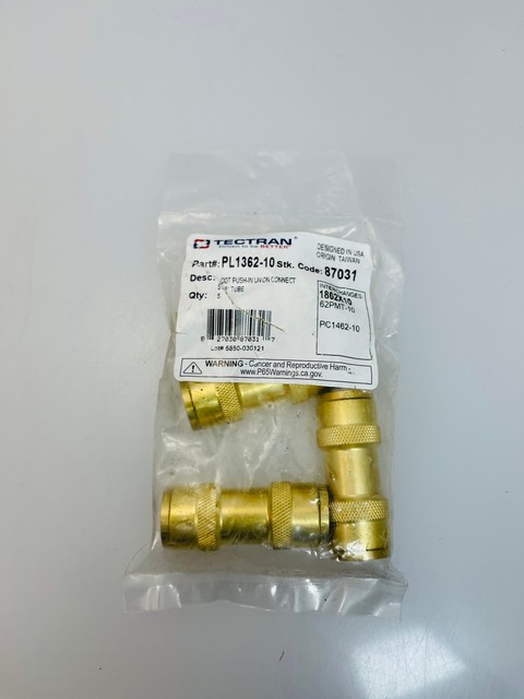 Tectran 60-8 Compression Fitting - 1/2" Tube Size, 10-Pack For Heavy Duty Truck & Trailer Applications
