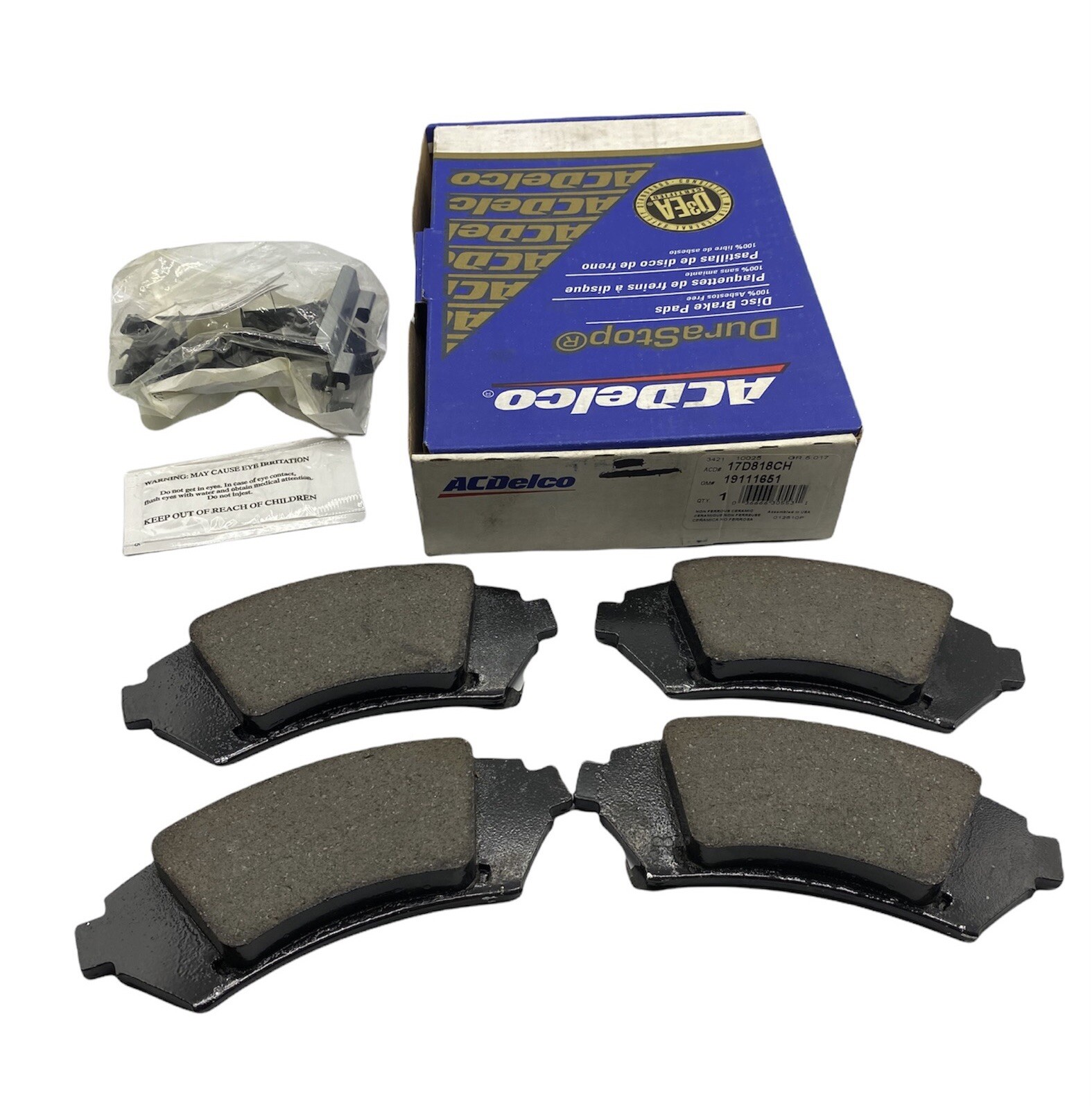 Genuine ACDelco 17D818CH Front Brake Pads Set Durastop 19111651