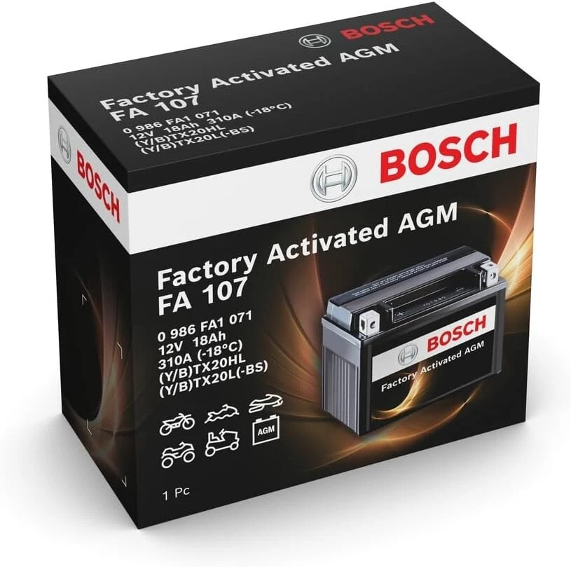 BATTERIA Bosch GEL YTX20L-BS HARLEY DAVIDSON 883 SPORTSTER 1200 1250 V-ROD 1130 - Immagine 4 di 4