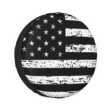 Spare Tire Cover Vintage American Flag for RV Trailer, Weatherproof Universal