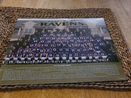 2010 BALTIMORE RAVENS 8 X 10 TEAMFOTO FLACCO RICE FOOTBALL NFL HOF Ray Lewis