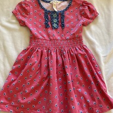 Matilda Jane Vault Honeycrisp Lap Dress Sz 2 Red Blue Apples