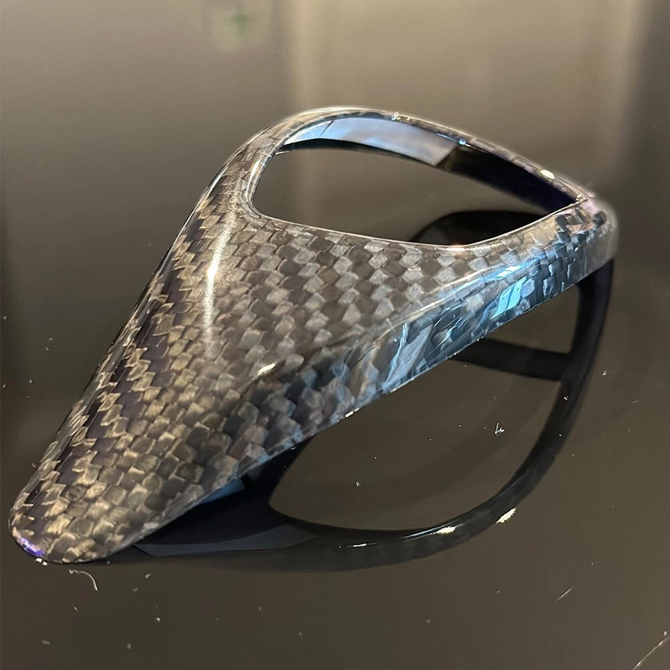 Juego de perilla de cambio de marchas de fibra de carbono real y cubierta de ajuste base para BMW Serie 2 3 4 Foto 2 de 4