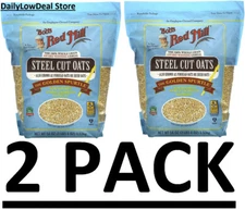 2 PACK - Bob's Red Mill Steel Cut Oats Whole Grain 54 oz - Total 108 oz
