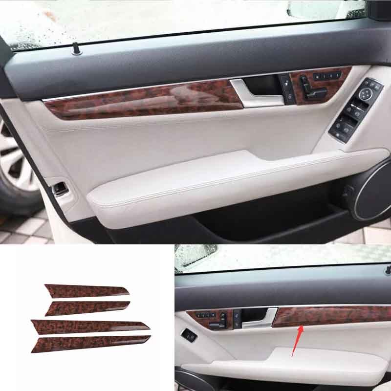 08-14 Cover Trim For Benz C-Class Agate Wood Grain Car Interior Door Panel Strip