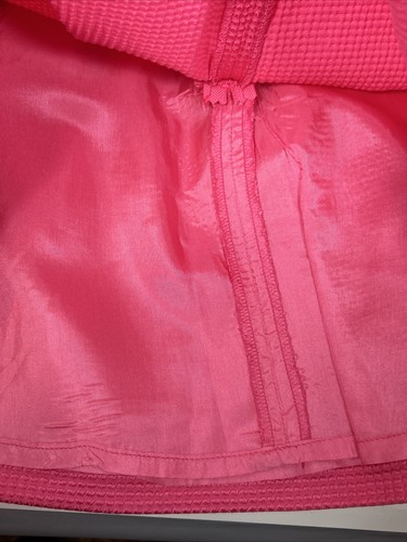 French Connection Größe 8 Rosa Waffelstruktur Plissee Sicht Reißverschluss Rock Gefüttert Neu mit Etikett - Bild 6 von 10