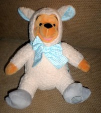Disney Store WINNIE The POOH LAMB Easter Blue Gingham With Tags Plush 11" Tall