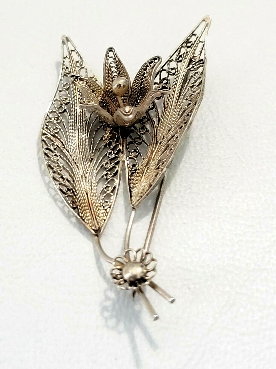 Pure cheap silver brooch