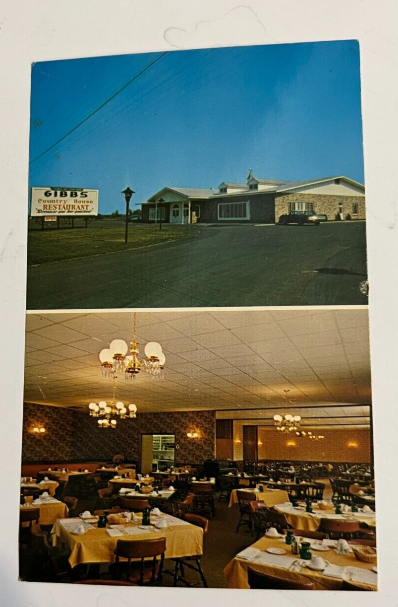 Postcard Gibbs Country House Restuarant Ludington Scottville MI