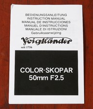 VOIGTLANDER 50MM F/2.5 COLOR-SKOPAR MANUAL/126047