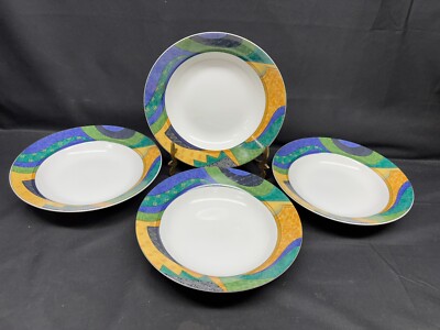 Studio Nova ''MADAGASCAR'' Japan ~ YAO61 ~ Set of 4 ~ Soup Bowls ~ 8 1/4''
