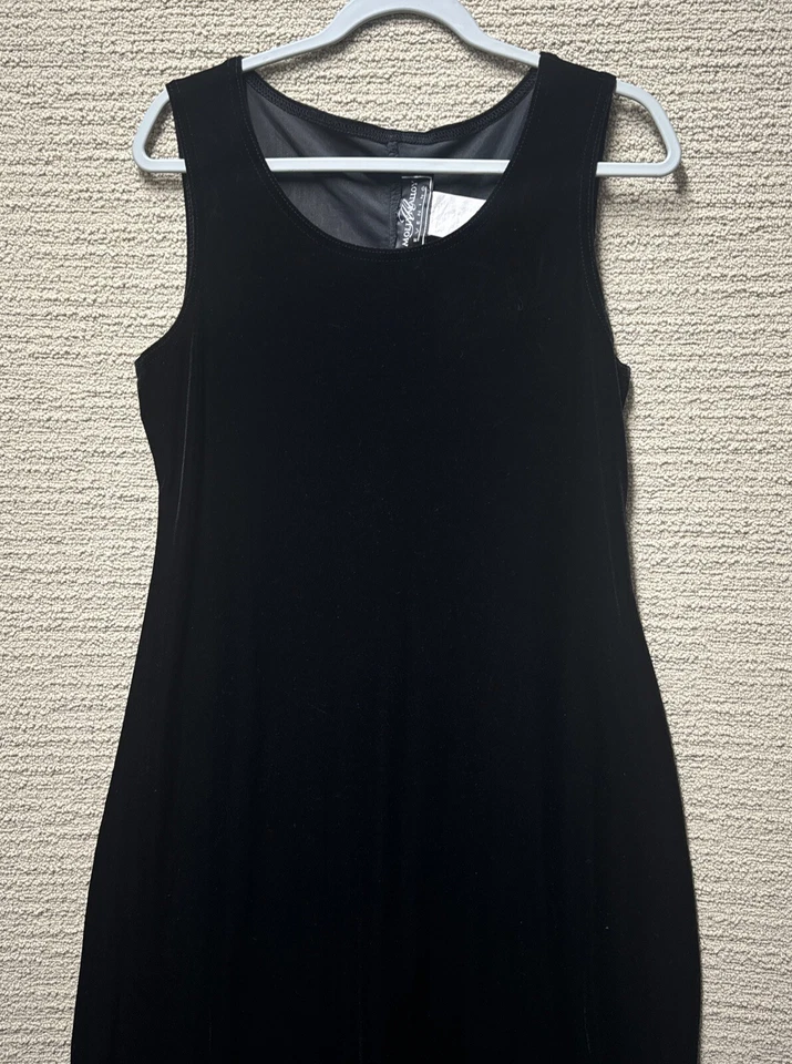 Maxi Vestido Molly Malloy Terciopelo Para Mujer Talla 14 Negro Elastizado Terciopelo Noche Formal Foto 3 de 4