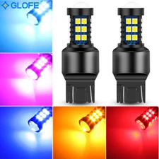 GLOFE 7440 7443 SMD 3030 30LED Turn Signal Switchback DRL Parking Light Bulbs