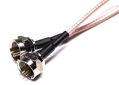 75 ohm Coaxial Cable with F connectors - 2 foot