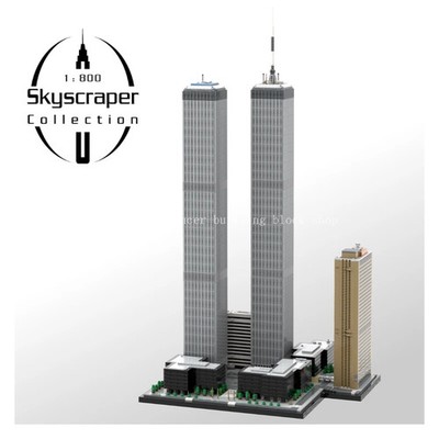 New York World Trade Center Complex 1:800 Scale Architecture 7121 Bricks