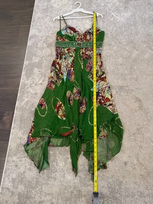 green emerald velvet dress Sue Wong