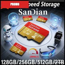 Micro TF SD Card 128GB 256GB Class 10 U3 V30 High Speed Memory Card