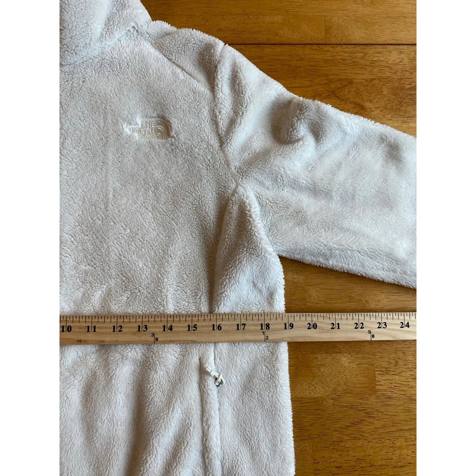 Chaqueta polar de felpa difusa para mujer The North Face Osito blanca cremallera completa talla grande Foto 4 de 4