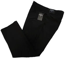 CALLAWAY Opti Dri Black Heather Performance Tech Golf Pants Mens 40 x 30  *NEW*