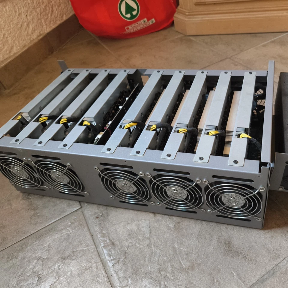 Gebrauchtes Manli 9x P106-90 RIG GPU + PSU 1600 W  - Bild 3 von 4