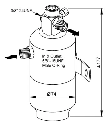 33170 A/C AIR CONDITIONING DRYER NRF FOR MERCEDES-BENZ SLK 2L,2.3L,3.2L - Image 2 of 4