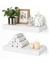 Floating Shelves for Wall 12 inch White Shelves Bathroom