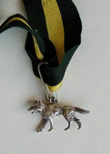 1950 's - Boy Scout - Silver Wolf Award on Full Neck Ribbon - Badge - Sterling