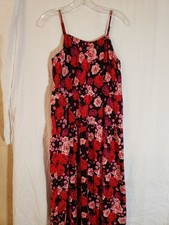 Women's Old Navy Sleeveless Red Floral Sundress Size M (1827)